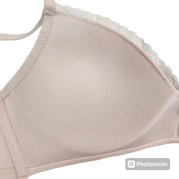Laura Ashley Powder Pink Lightly Padded Wireless Comfy Bra 36C Style #8379-28 - Picture 7 of 12